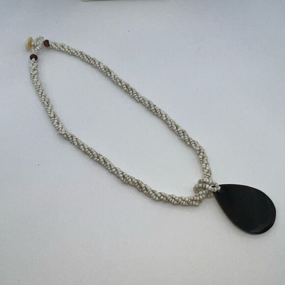 Shell Bohemian Statement Fashion Necklace Pendant Collar Mother Of Pearl Abalone - Picture 7 of 7